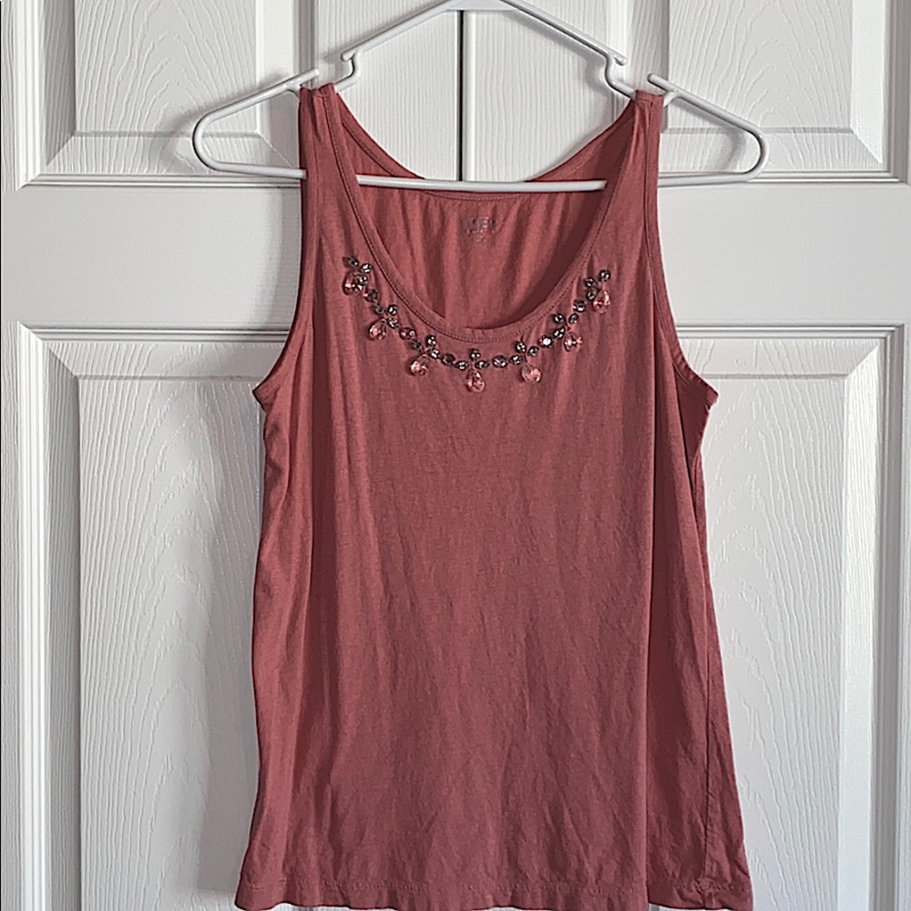Size Small Loft tank embellished with jewels!
